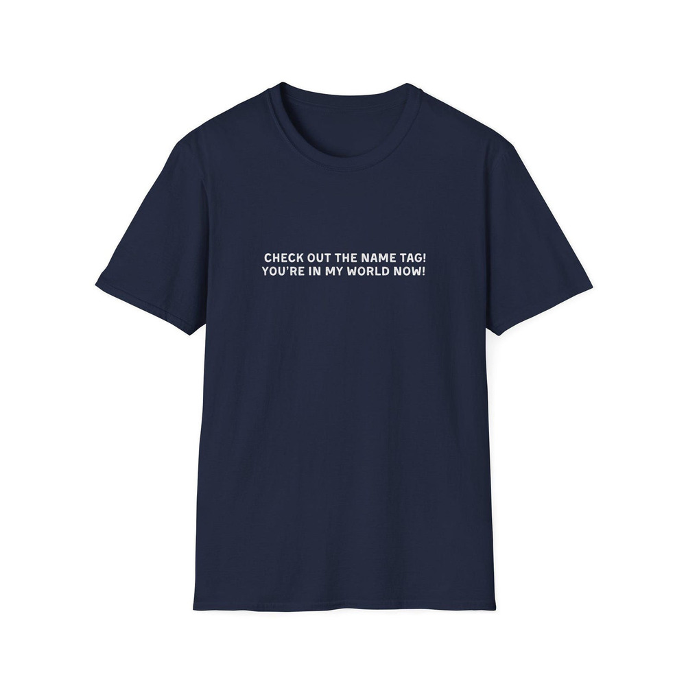 Happy Gilmore Check Out The Name Tag T Shirt Funny 90_s Retro Movie Quote Tee